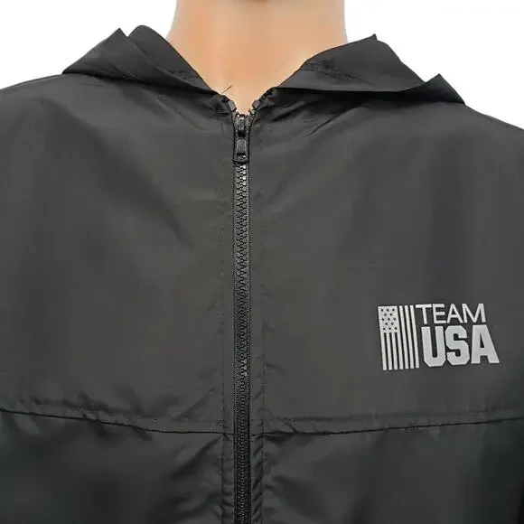 NWOT United States Olympic Team Windbreaker Jacket Hoodie 3XL Made in USA VTG - Picture 4 of 12
